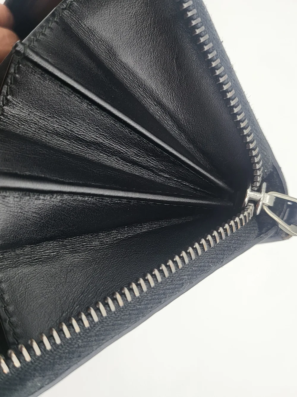 Gucci Black Embossed Calfskin Leather GG Motif Long Zip Wallet..Auth. w/COA.